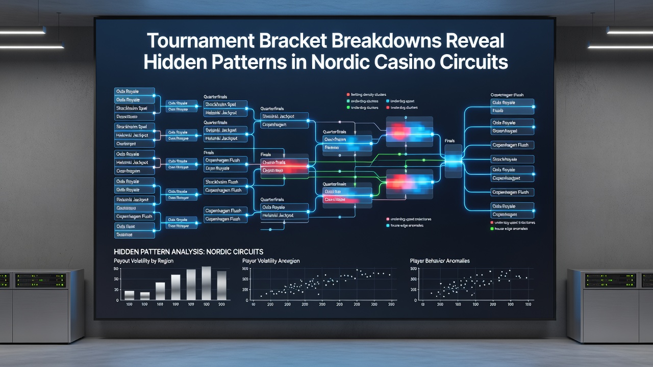 Analytical chart displaying progression statistics and regional performance trends from Nordic casino tournament brackets